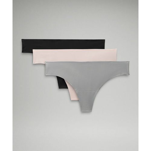 – InvisiWear String mit mittelhohem Bund 3er-Pack für Frauen – Grau/Schwarz/Pink – Größe 2XL - lululemon - Modalova
