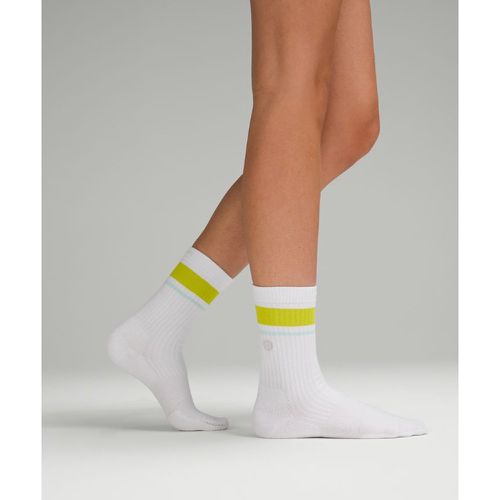 – Daily Stride Comfort Crew-Socken Logo für Frauen – Weiß – Größe M - lululemon - Modalova