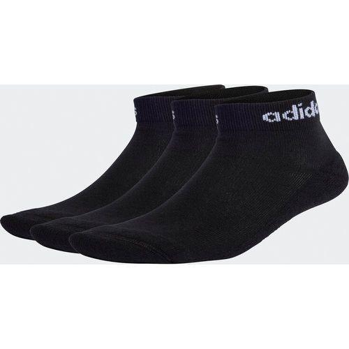 Calzini corti unisex - Linear Ankle Socks Cushioned Socks 3 Pairs IC1303 black/white - Adidas - Modalova