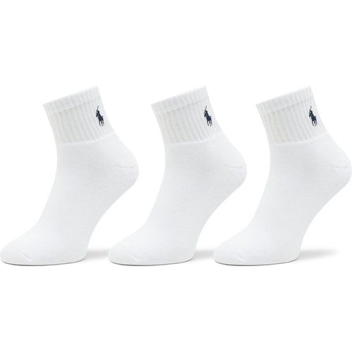 Set di 3 paia di calzini lunghi da uomo - 449655220003 White - Polo Ralph Lauren - Modalova