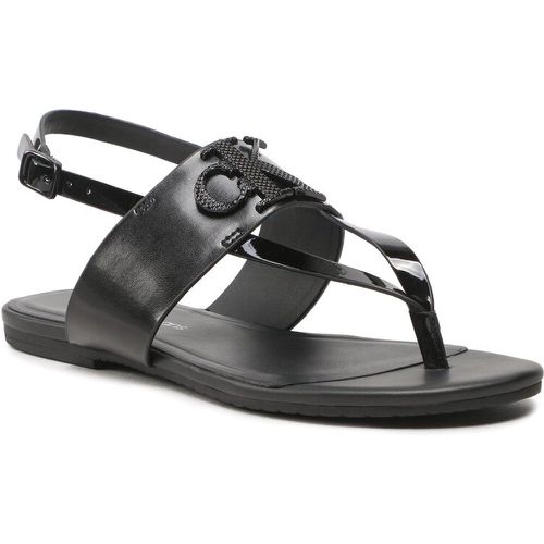 Sandali - Flat Sandal Toepost Hw YW0YW00953 Black BDS - Calvin Klein Jeans - Modalova