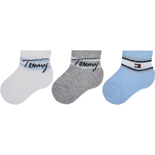 Set di 3 paia di calzini lunghi da bambini - 701224998 Blue Combo 002 - Tommy Hilfiger - Modalova