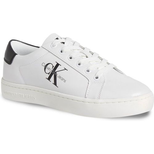 Sneakers - Classic Cupsole Laceup Lth Wn YW0YW01269 Bright White/Black YBR - Calvin Klein Jeans - Modalova