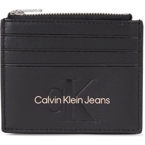 Custodie per carte di credito - Sculpted Cardcase 6Cc Mono K60K608399 Black With Rose 01F - Calvin Klein Jeans - Modalova