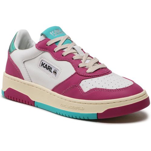 Sneakers - KL63021 White Lthr W/Pink - Karl Lagerfeld - Modalova