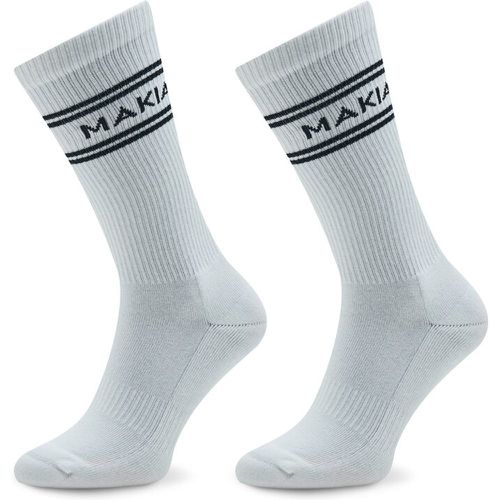 Set di 2 paia di calzini lunghi unisex - Stripe U83015 White 001 - Makia - Modalova