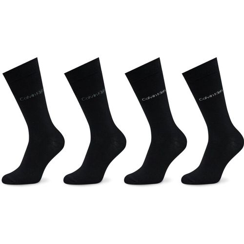 Set di 4 paia di calzini lunghi da uomo - 701224106 Black 001 - Calvin Klein - Modalova