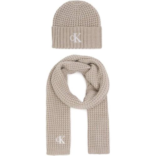 Set berretto e sciarpa - K60K610149ACF BGE - Calvin Klein - Modalova