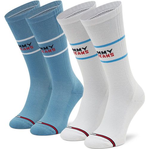 Set di 2 paia di calzini lunghi unisex - 701218704 Blue 004 - Tommy Jeans - Modalova