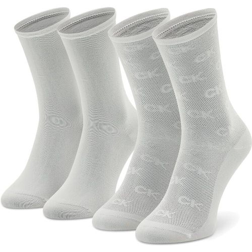 Set di 2 paia di calzini lunghi da donna - 701218916 White - Calvin Klein - Modalova