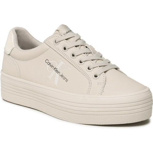 Sneakers - Vulc Flatform Laceup Lth Pearl YW0YW01042 Egghell/Pearlized Cream White ACF - Calvin Klein Jeans - Modalova