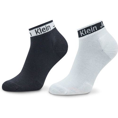 Set di 2 paia di calzini corti da uomo - 701223257 White/Black 001 - Calvin Klein Jeans - Modalova