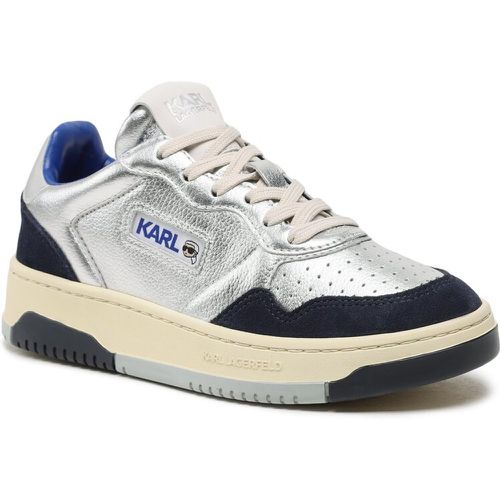 Sneakers - KL63021F Silver Text Lthr W/Blue - Karl Lagerfeld - Modalova