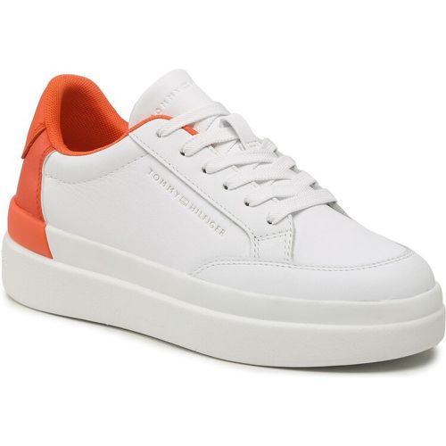 Sneakers - Feminine Sneaker With Color Pop FW0FW06896 White/Earth Orange 0K9 - Tommy Hilfiger - Modalova