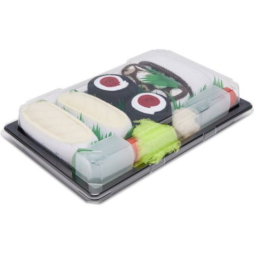 Set di 3 paia di calzini lunghi unisex - Sushi Socks Box 1x Butter Fish Nigiri 1x Tuna Maki 1x Octopus Nigiri Beige - Rainbow Socks - Modalova