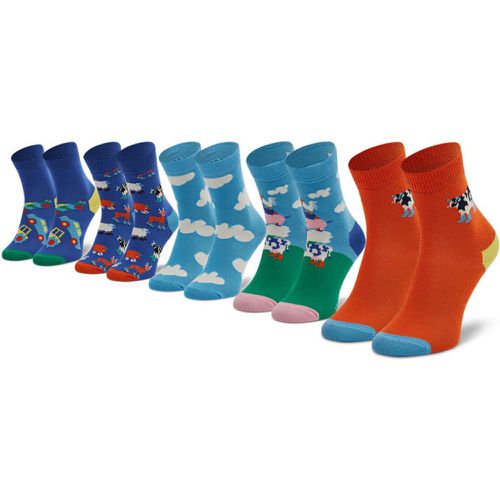 Set di 5 paia di calzini lunghi da bambini - XKFAR44-0200 Multicolore - Happy Socks - Modalova