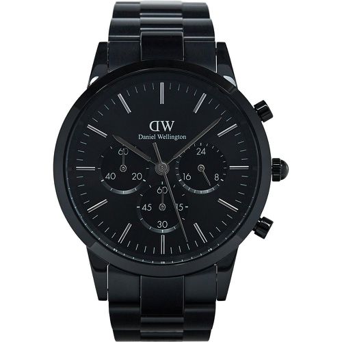 Orologio Iconic Chronograph Link Onyx DW00100642 - Daniel Wellington - Modalova