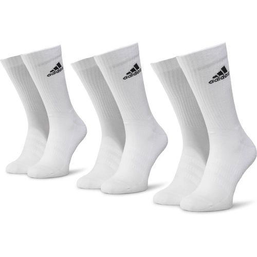 Set di 3 paia di calzini lunghi unisex Cush Crw 3PP DZ9356 White/White/Black - Adidas - Modalova