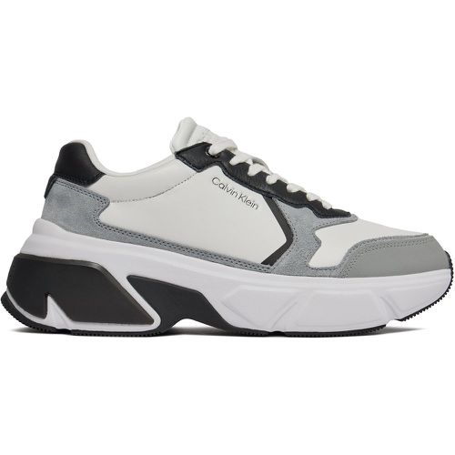 Sneakers Low Top Lace Up HM0HM01294 White/Granite Road/Black 0K9 - Calvin Klein - Modalova