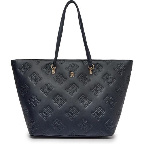 Borsetta Th Refined Tote Mono AW0AW15726 - Tommy Hilfiger - Modalova