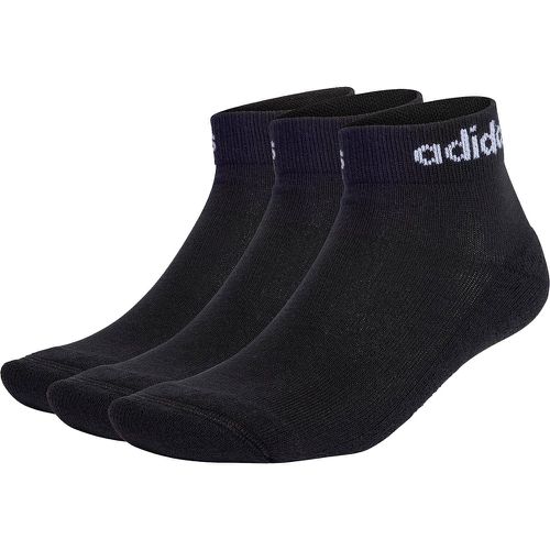 Calzini corti unisex Linear Ankle Socks Cushioned Socks 3 Pairs IC1303 black/white - Adidas - Modalova