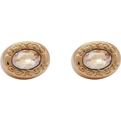 Orecchini Signature Logo Stone Stud Earrings 37335729GLD230 - Coach - Modalova