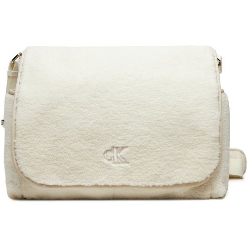 Borsa fasciatoio Teddy Messenger IU0IU00660 Écru - Calvin Klein Jeans - Modalova