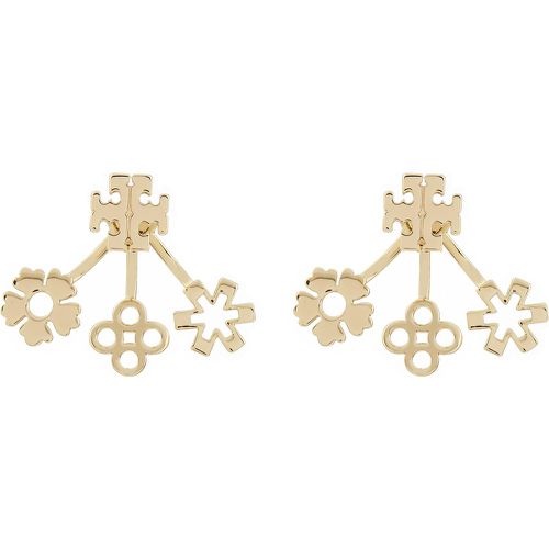 Orecchini Kira Clover Front-Back Earring 160178 - TORY BURCH - Modalova