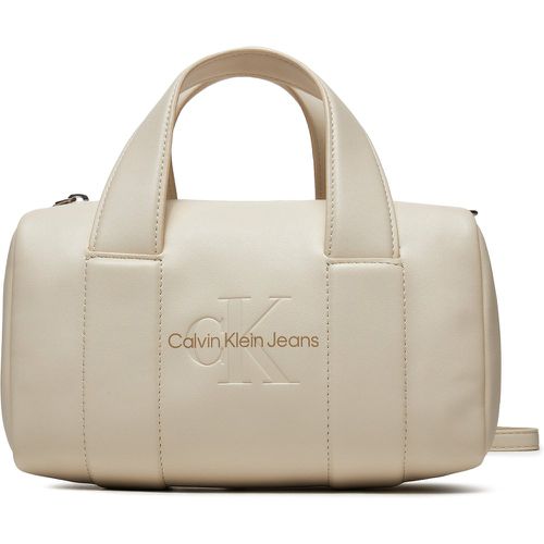 Borsetta Sculpted Square Barrel Bag Mono K60K612378 Écru - Calvin Klein Jeans - Modalova