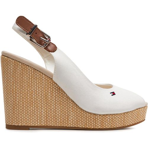 Sandali Iconic Elena Sling Back Wedge FW0FW04789 Écru - Tommy Hilfiger - Modalova