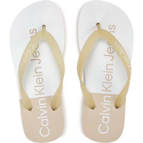 Infradito Beach Sandal Flatform Monologo YW0YW01617 Écru - Calvin Klein Jeans - Modalova