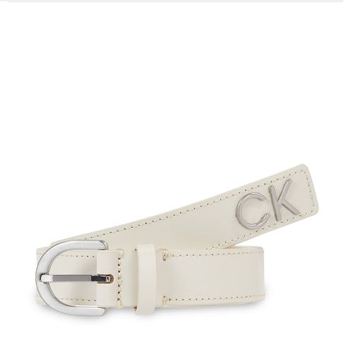 Cintura da donna Re-Lock Rnd Bckl Blt W/Tip K60K611103 Écru - Calvin Klein - Modalova