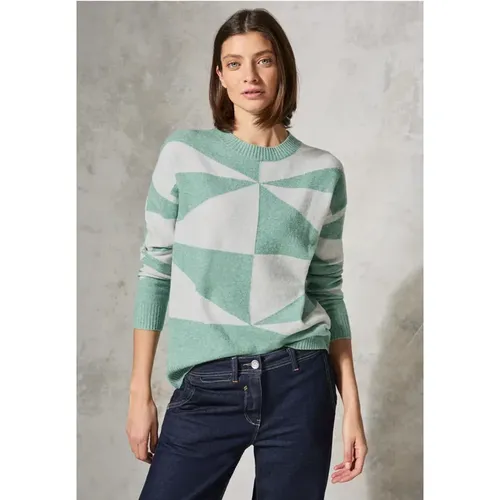 Gemusterter Pullover - cecil - Modalova