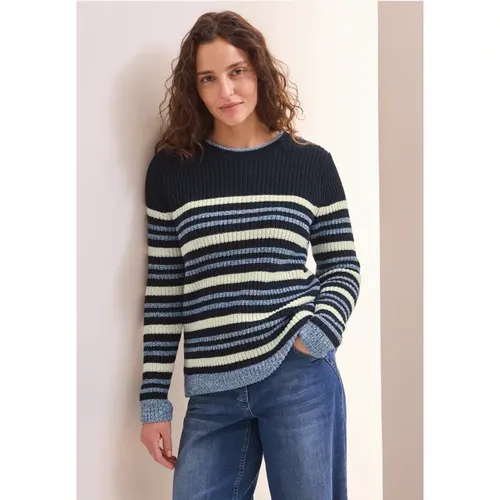 Gestreifter Mouliné Pullover - cecil - Modalova