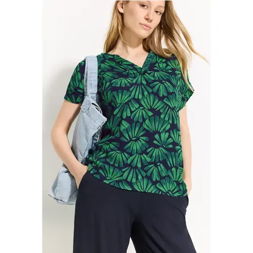 Print Bluse mit Kurzarm - cecil - Modalova