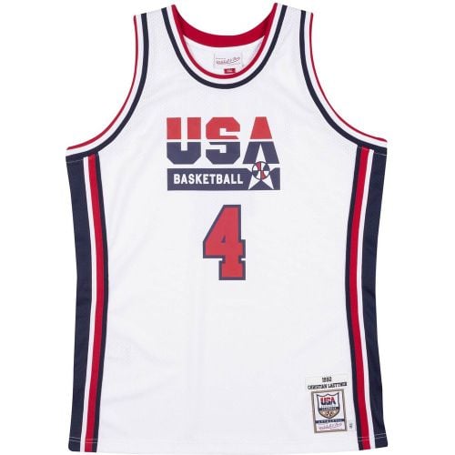 Authentisches Heimtrikot der Mannschaft USA Christian Laettner 1992 - Mitchell & Ness - Modalova