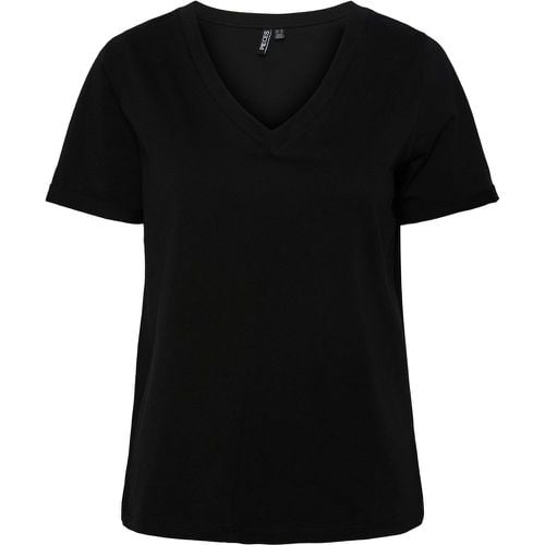 T-Shirt mit V-Ausschnitt, Damen Ria - Pieces - Modalova