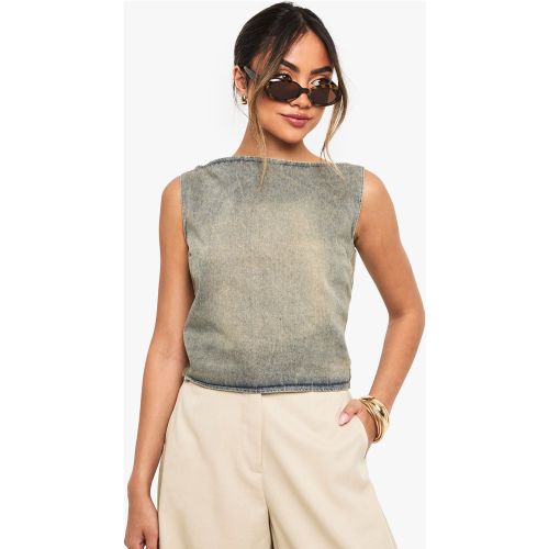 Top Sin Mangas Con Lavado - boohoo - Modalova