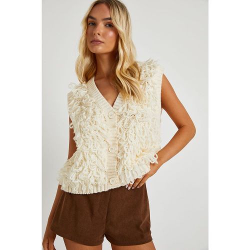 Chaleco De Punto Grueso, Blanco - boohoo - Modalova