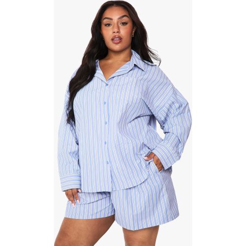 Camicia Plus Size oversize a righe - boohoo - Modalova