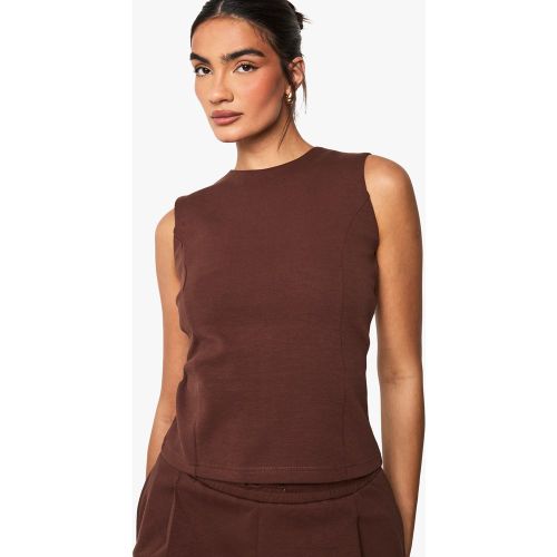 Top Fruncido Con Volante Entrelazado - boohoo - Modalova