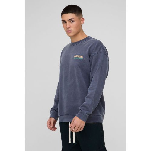 Sweat oversize délavé - Official homme - XS - Boohooman - Modalova