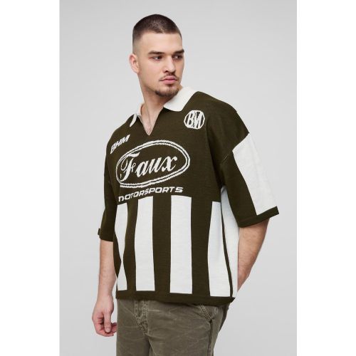 Tall - Polo oversize en maille - M - Boohooman - Modalova