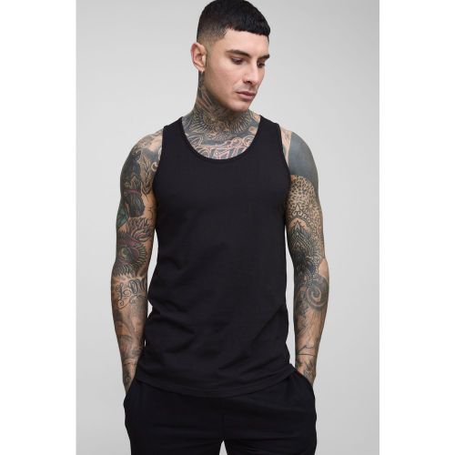 Top Sin Mangas Tall Básico, Negro - boohoo - Modalova