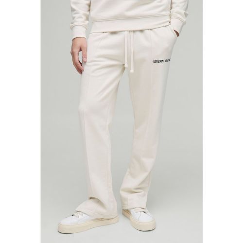 Pantalón Deportivo Holgado Grueso Con Alforza Y Abertura En El Bajo Edizione - boohoo - Modalova