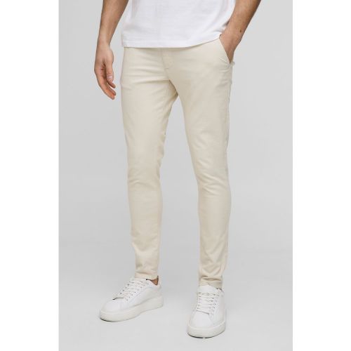 Pantalon skinny chino à taille fixe - 28 - Boohooman - Modalova