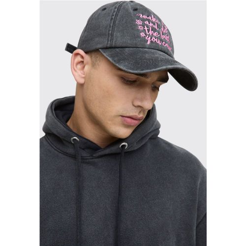 Cappello da baseball con slogan ricamato - boohoo - Modalova