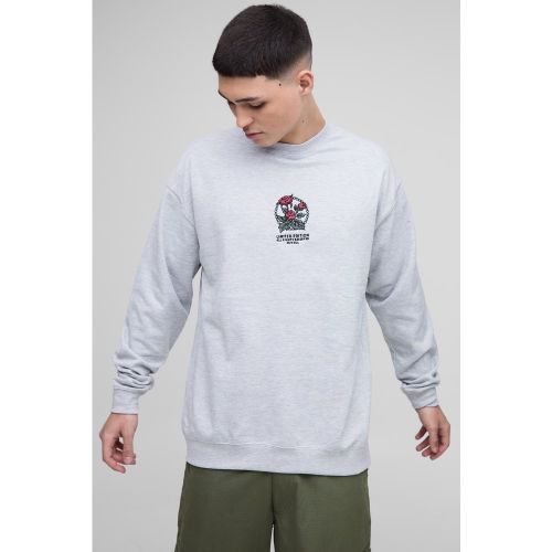 Sweat oversize fleuri à broderie - Limited Edition homme - S - Boohooman - Modalova