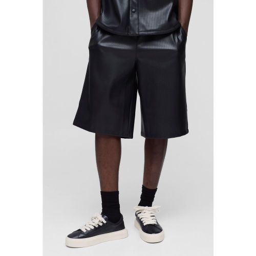 Pantaloni tuta elasticizzati in PU con incisioni in vita - boohoo - Modalova