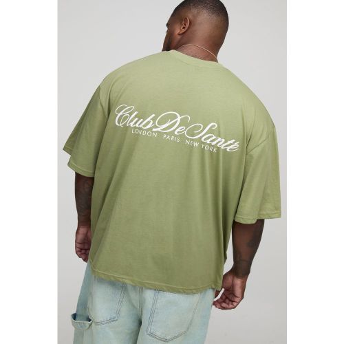 Grande taille - T-shirt oversize à imprimé Club - 2XL - Boohooman - Modalova